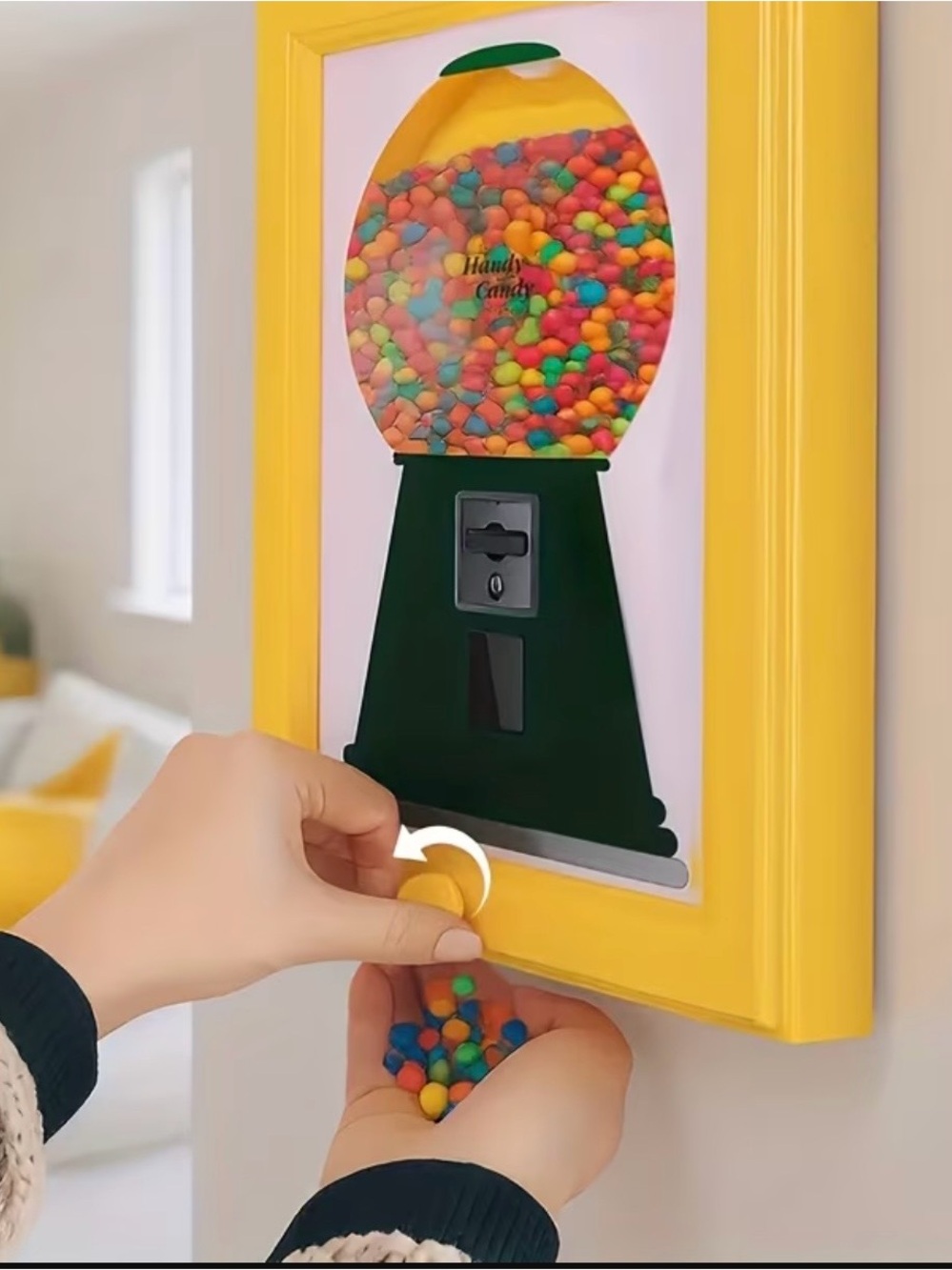 NEW Wall-Mounted Candy Dispenser - Yellow